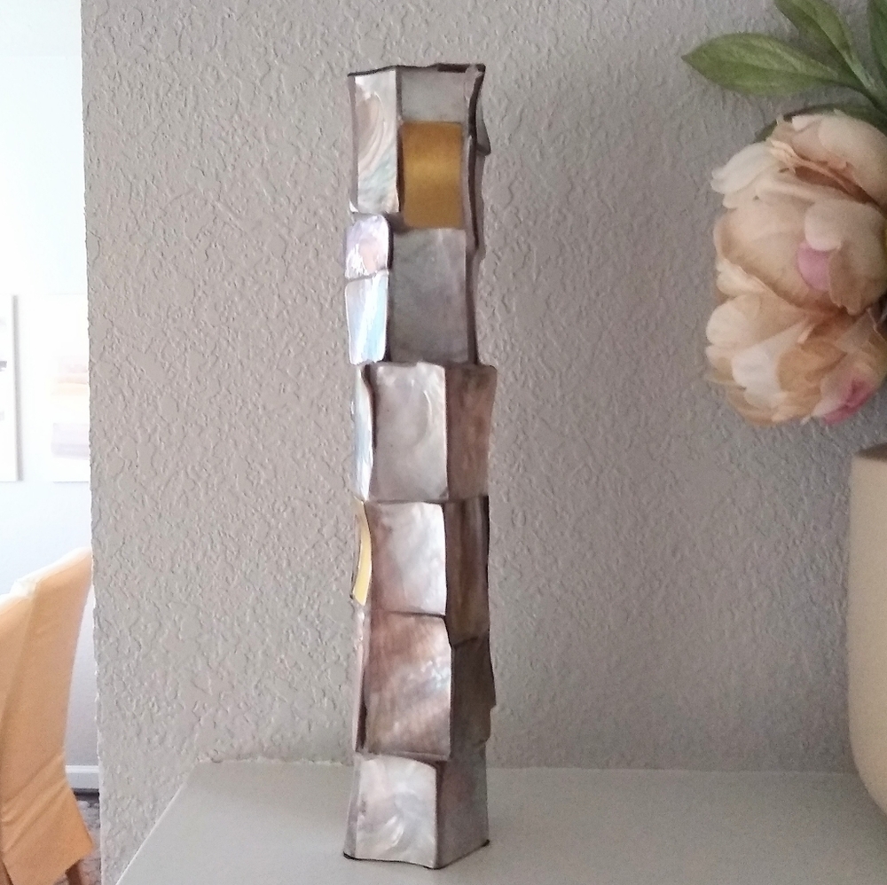 Shawna Stoney Candle Stick Holder Mother of Pearl